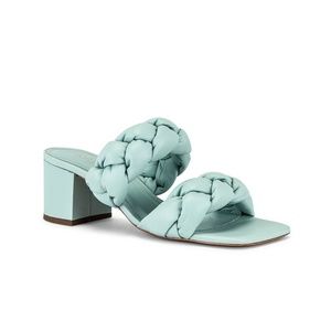 RAYE Ozzie Pale Blue Braided Heeled Sandals
